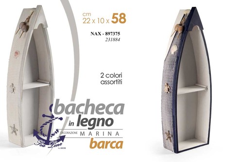 Bacheca barca legno - bacheca,